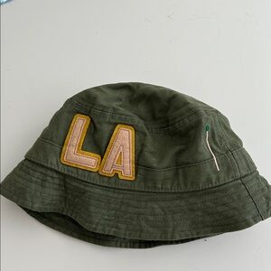 Nick Fouquet Olive Green Hat with Floral Lining